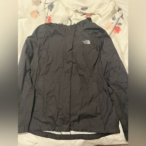 north face black rain jacket
